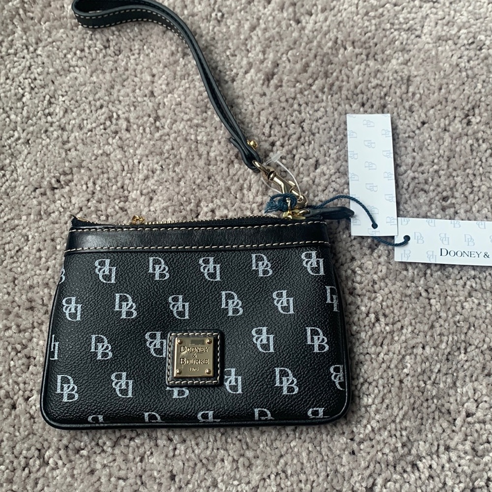 Black and light gray Dooney and Bork wristlet. Never used!